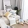 Top Yarn-Dyed Jacquard Cushion Cover Boho Tassel Decorative Pillow Geometric Pattern Cotton Cushion Cover