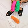 Trend Branded Green Women Slippers Fashionable Towel Terry Slides Famous Outdoor Women Toweling Slippers