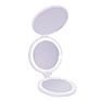 Tri Fold Sides round Mirror Led Personalised Compact Mirror with Light