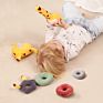 Tumama Baby Hand Training Stacking Toy Plush Stuffed Giraffe Stacking Tower Baby Soft Toys for Kids Education