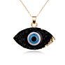 Turkish Personality Alloy Crystal Luck Evil Eyes Pendant Necklace