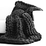 Uchome Super Large Knit Blanket Chunky with Wool Throw Hand-Made