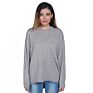 Unique Back Design Low Neck Oversize Women's Knitted Sweater Cashmere Sweater Loose Tops