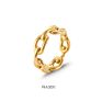 Unique Non Tarnish Jewelry Link Chain Rings Stainless Steel Jewelry 18K Gold Plated Knuckle Rings