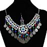 Unique Turkish Women Colorful Beads Tassel Coin Belly Dance Head Chain Silver Vintage Hair Jewelry