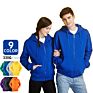 Unisex Adult Blend Fleece Full Zip Hooded Sweatshirt Top