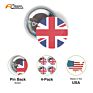 United Kingdom Uk Four Pack of Flag Pin Back Badge Buttons 2.25-Inch round Great Britain Button Pin
