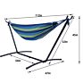 Us Stock Folding Camping with Stand and Storage Carry Bag Hammock Swing Bed Outdoor Portable Double Hammock Bed Chair