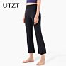 Utzt Women Unique Wide Leg Bootcut Dress Pants Long Bootleg Work Leggings Plub Size Yoga Pants with Pocket