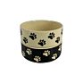 Various Size Paw Pattern round Non-Toxic Natural Pet Fedder Ceramic Dog Bowl