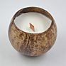 Vietnam Eco Small Coconut Shell Fragrance Candle Bowl Wooden Wick