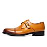 Vikeduo Hand Made Brown Color Italian Style Design Business Single Buckle Monk Popular Genuine Leather Men Shoes