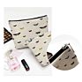 Vintage Beach Scenery Print Women Travel Storage Bag Linen Cloth Toiletries Organize Cute Cosmetic Bag Portable Make up Pouch