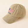 Vintage Personality Embroidered Baseball Hat American Flag Washed Sport Trucker Hat