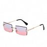 Vintage Rimless Square Small Rectangle Men Sun Glasses Sunglasses