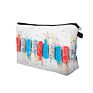 Vivid Clearly Printing Cosmetic Bag Polyester Stylish Waterproof Large Capacity Purse Pouch with Zipper