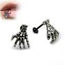 Vriua Lip Ring Labret Studs Piercing Hand Shape Ear Cartilage Tragus Lip Stud Stainless Steel Body Jewelry