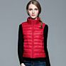 Warm Lightweight Stand Collar Women Puffer Waistcoat Warm down Vest