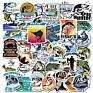 Water Bottles Outdoor Fishing Nature Stickers Camping Adventure Stickers for Yeti Cooler Stickers and Decals 50Pcs