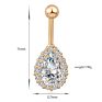 Water Drop Cubic Zirconia Piercing Navel Surgical Steel Piercings Navelpiercing Ombligo Nombril Belly Button Rings Cllp021