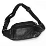 Water Proof Designer Stylish Mens Plain Black Leather Fanny Pack