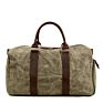 Waterproof Waxed Canvas Bag Travel Duffle Unisex Weekender Shoulder Overnight Bag for Men