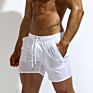 White Black Beachwear Shorts for Men Swimwear Beach Nylon Pocket Blank Sea plus Size Solid Short Men Gym Logo