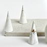 White Carrara Marble Cone Shape Ring Cone Holder