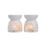 Wholesale White Custom Pattern Ceramic Tea Light Aroma Oil Burner