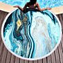 Wholeslae Designer Embossed Oversized Large Sublimated Printed round Beach Towels with Logo Print