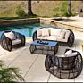 Wicker Patio Furniture Sets Modern Outdoor Sectionals Rattan Sofa Beach Seating Outdoor Couch Luxury Outdoor Furniture Sets