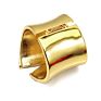 Wide Large Stainless Steel Metal Jewelry Silver Plated Big Cuff Bangle Bracelet Punk Simple Bangles for Women