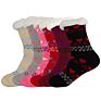 Woman Women Ladies Christmas Knitted Indoor Floor Home Lounge Slipper Socks Plush Sherpa Lining Warm Thermal Socks