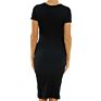 Women Everyday Regular Spandex Crew-Neck Short Sleeves Seamless Maternity Sleepwear Casual Dress Pregnant Maternity Dresses