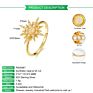 Women Gold Vermeil Created Jewellery Sun Star 925 Silver Synthetic Opal Ring