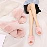 Women House Slippers Faux Fur Warm Shoes Woman Slip on Flats Female Slides Black Pink Cozy Home Furry Slippers