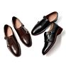 Women Monk Shoes Loafers Girls Formal Dress Ayakkabi Zapatos Mujer Tacon Schuhe Retro Vintage Genuine Leather Shoes High