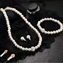 Women Pearl Wedding Jewelry Set Earring&Bracelet and Necklace