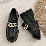 Women's Apartments Lolita Mary Jane Shoes for Women Spring Platform Ladies Moccasins Vintage Soft Slip on Chain Oxford Shoe