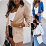 Women's Autumn Jacket Turn down Collar Slim Cardigan Blazer Coat Women