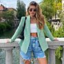 Women's Jacket Lapel Long Sleeve Houndstooth Printed Jacket Ladies Streetwear