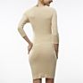 Women's Long Sleeves Seamless High Elasticity Daily Wear or Bady Shower Pregnancy Bodycon Maternity Dress