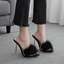 Women's Sandal Slippers Peep-Toe Women's Slippers Shoes Womens Slippers Fluffy