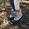 Womens Waterproof Duck Boots Rainboots Glitter Non-Slip Rubber Ankle Boots Cotton Lined Warm Shoes Woman Boots