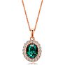Women'sr Emerald Pendant Earrings Jewelry Set Wedding and Wedding Supplies Set