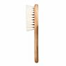 Wooden Baby Hair Brush and Comb Set with Natural Goat Bristles Infant Hair Helps Prevent Cradle