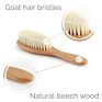 Wooden Baby Soft Hair Brush and Comb