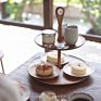 Wooden Cake Stand Oak Two-Story Wedding Decoration Birthday Buffet Cake Dessert Display Stand