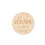 World Map Puzzle Wooden Monthly Milestone Cards Laser Cut Engraving Wood Baby Milestone Discs
