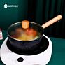 Worthbuy Multifunctional Japanese Saucepan Non-Stick Milk Soup Pot for Kitchen Cooking Pot Pan with Wooden Handle Cookware
